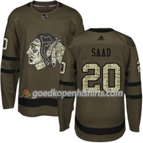 Chicago Blackhawks Brandon Saad 20 Adidas 2017-2018 Camo Groen Authentic Shirt - Mannen